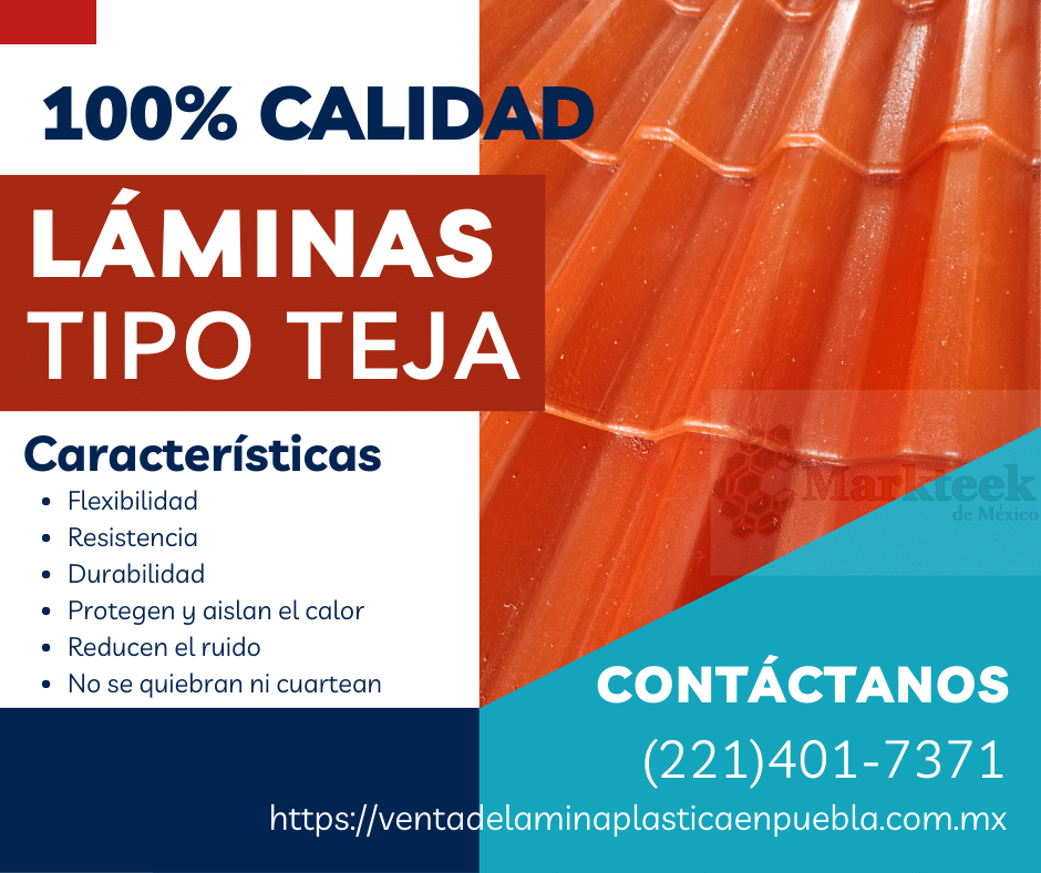 Venta de Laminas Plasticas Tipo Teja en Puebla